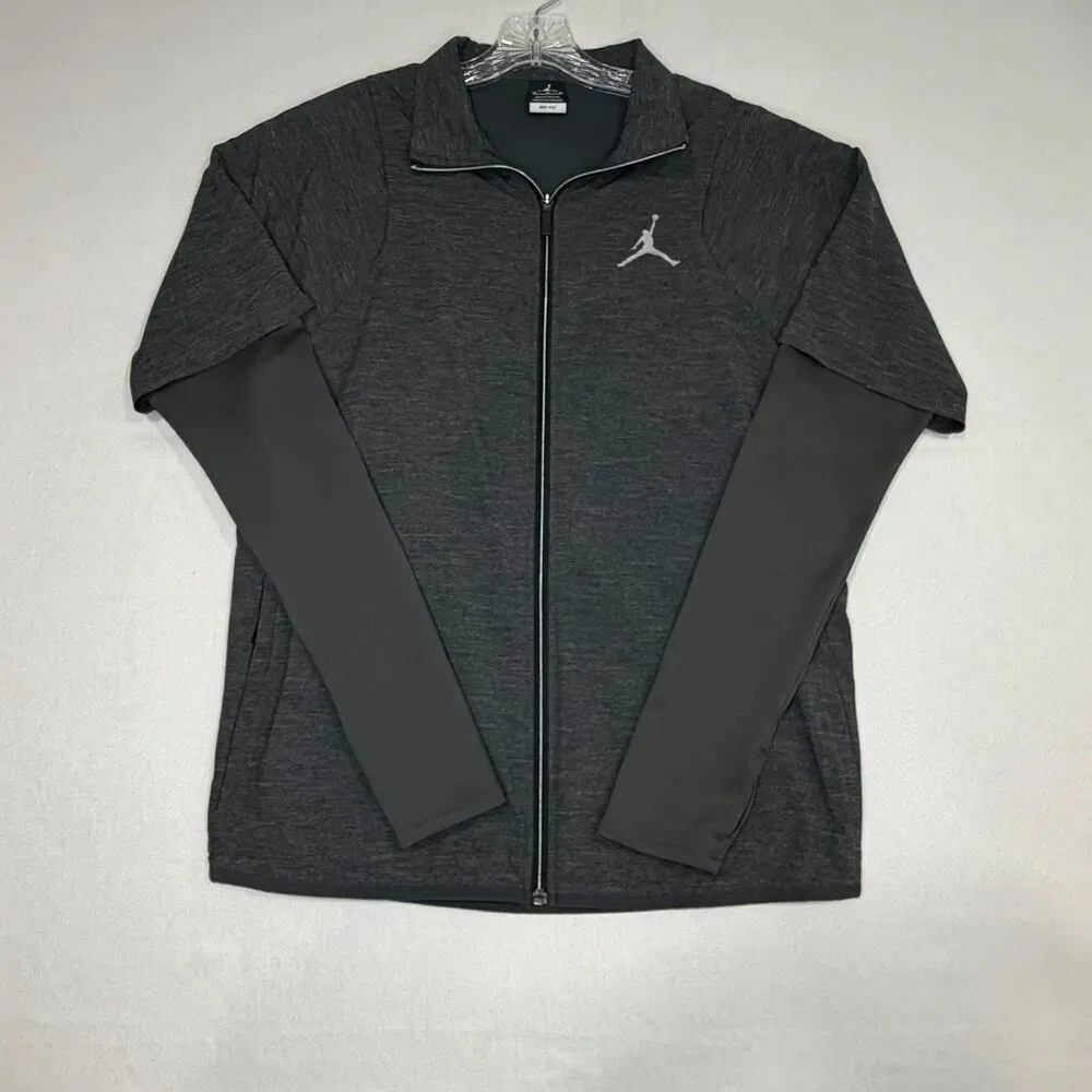 Jordan Ultimate Flight Hybrid Dri-FIT Full Zip Jacket Size M Shirt Men's Gray
